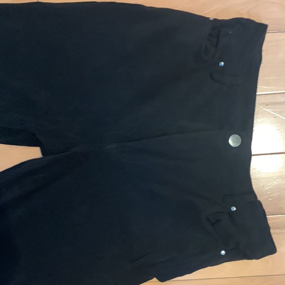 Size medium forever 21 black suede like pants with lace up detail on calves - Picture 2 of 4